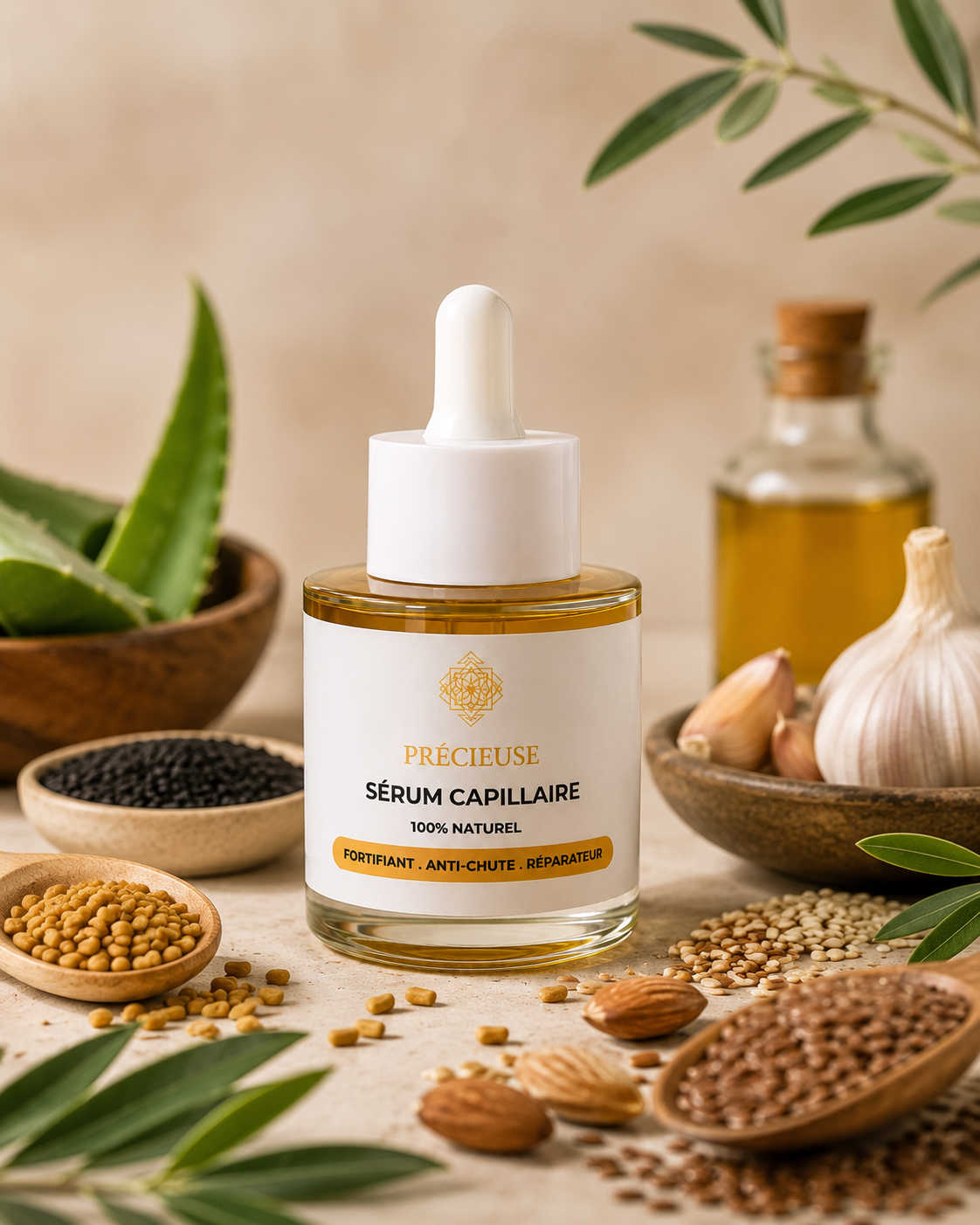Sérum Capillaire bio aux 8 huiles végétales